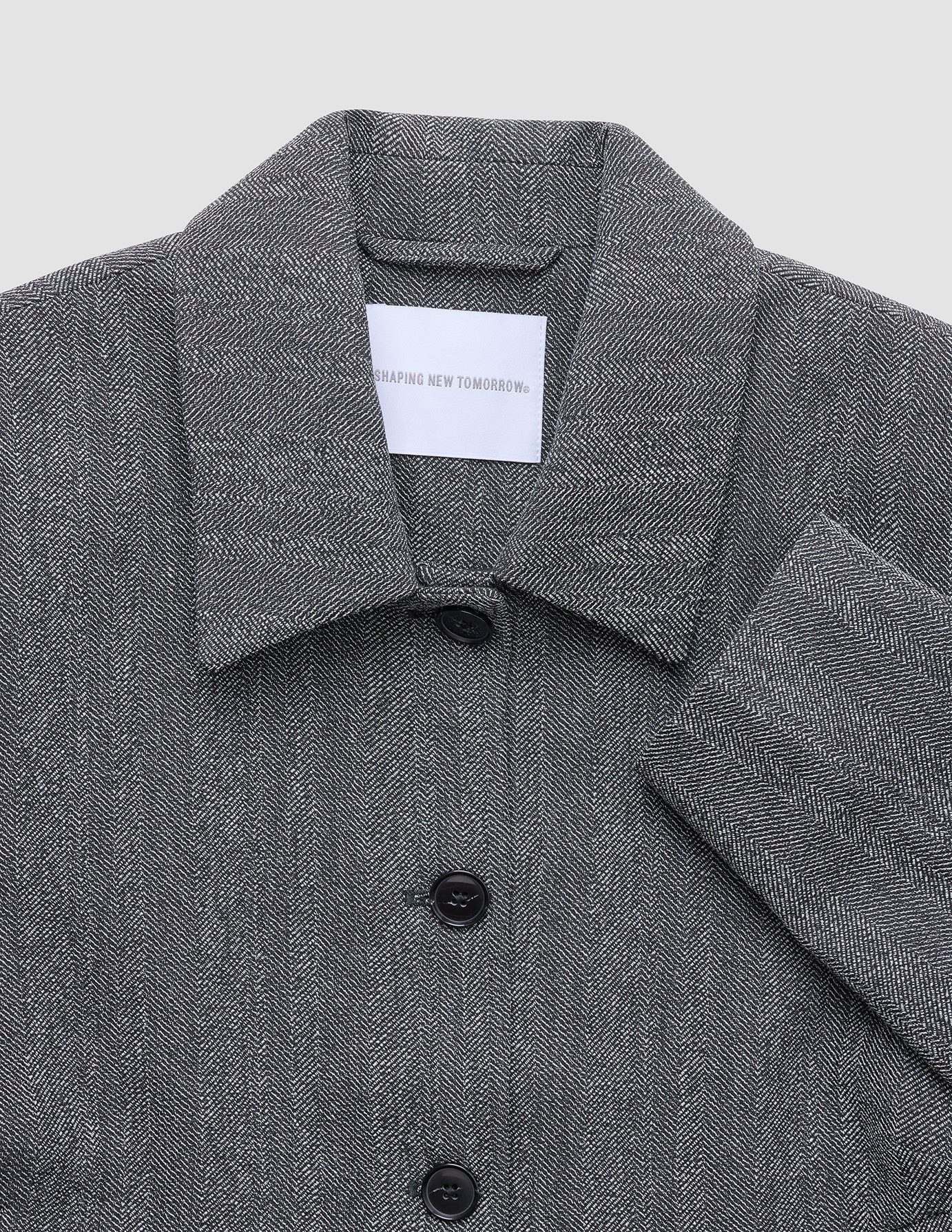 Women's Serene Short Jacket Grey Herringbone